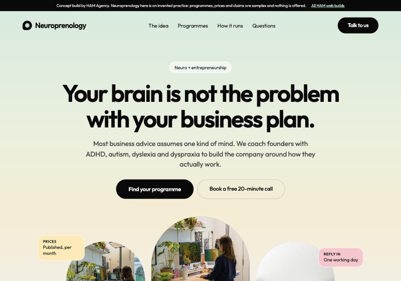 Home page of the Neuroprenology concept build